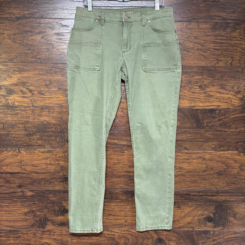 Bit & Bridle Women's Equestrian Green Denim Jean Pants - 32x31" Size 12 Stretch